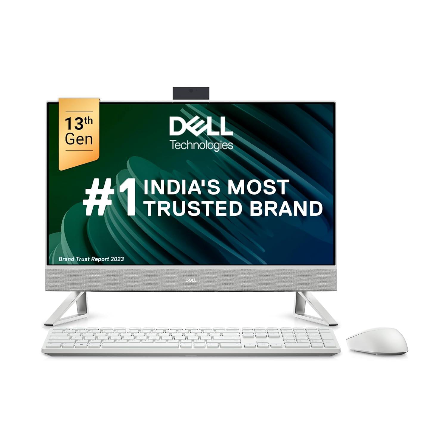 Dell 13Th Gen All-In-One PC Inspiron 5420, Intel Core I5-1335U Processor/ 8GB/ 512GB/ MX550 (2GB GDDR6)/ 23.8" FHD AG/Prowireless Keyboard + Mouse/ 3 Years Onsite Hardware Service/White/ 5.56Kg