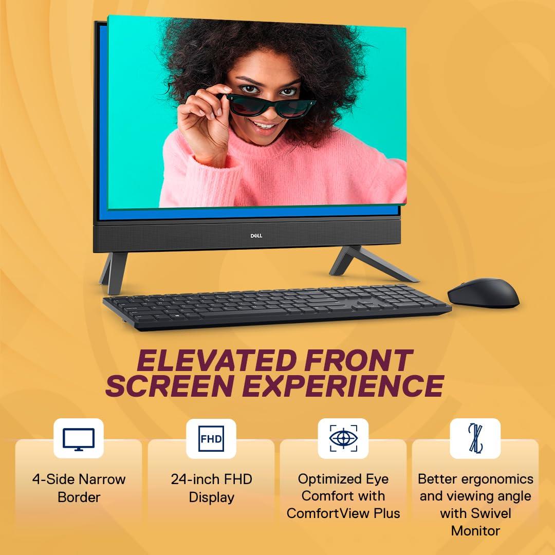 Dell 13Th Gen All-In-One PC Inspiron 5420, Intel Core I3-1315U Processor/8GB/512GB/23.8" (60.45Cm) FHD/Pro Wireless Keyboard + Mouse/3 Years Onsite Hardware Service/Win 11 + MSO