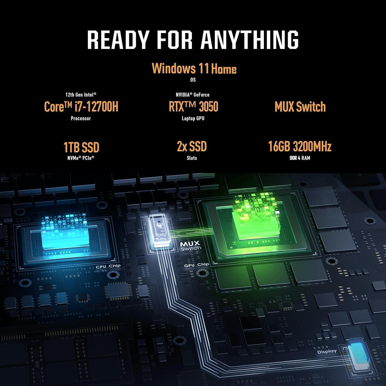 ASUS TUF Gaming F15 12Th Gen, Intel Core I7-12700H Gaming Laptop(NVIDIA RTX 3050-4GB/95W TGP/16GB RAM/512GB SSD/FHD/15.6"/144Hz/RGB KB/90Whr/Windows 11//Jaeger Gray/2.20 Kg) FX577ZC-HN193W