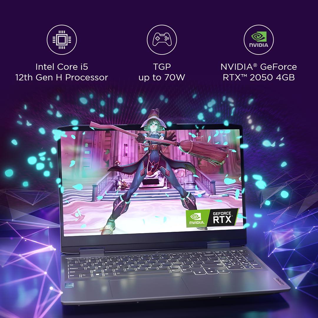 Lenovo LOQ Intel Core I5-12450H 15.6" (39.6Cm) FHD IPS 144Hz 350Nits Gaming Laptop (16GB/512GB SSD/Win 11/NVIDIA RTX 2050 4GB Graphics/Office 2021/3 Month Game Pass/Storm Grey/2.4Kg), 82XV00F4IN