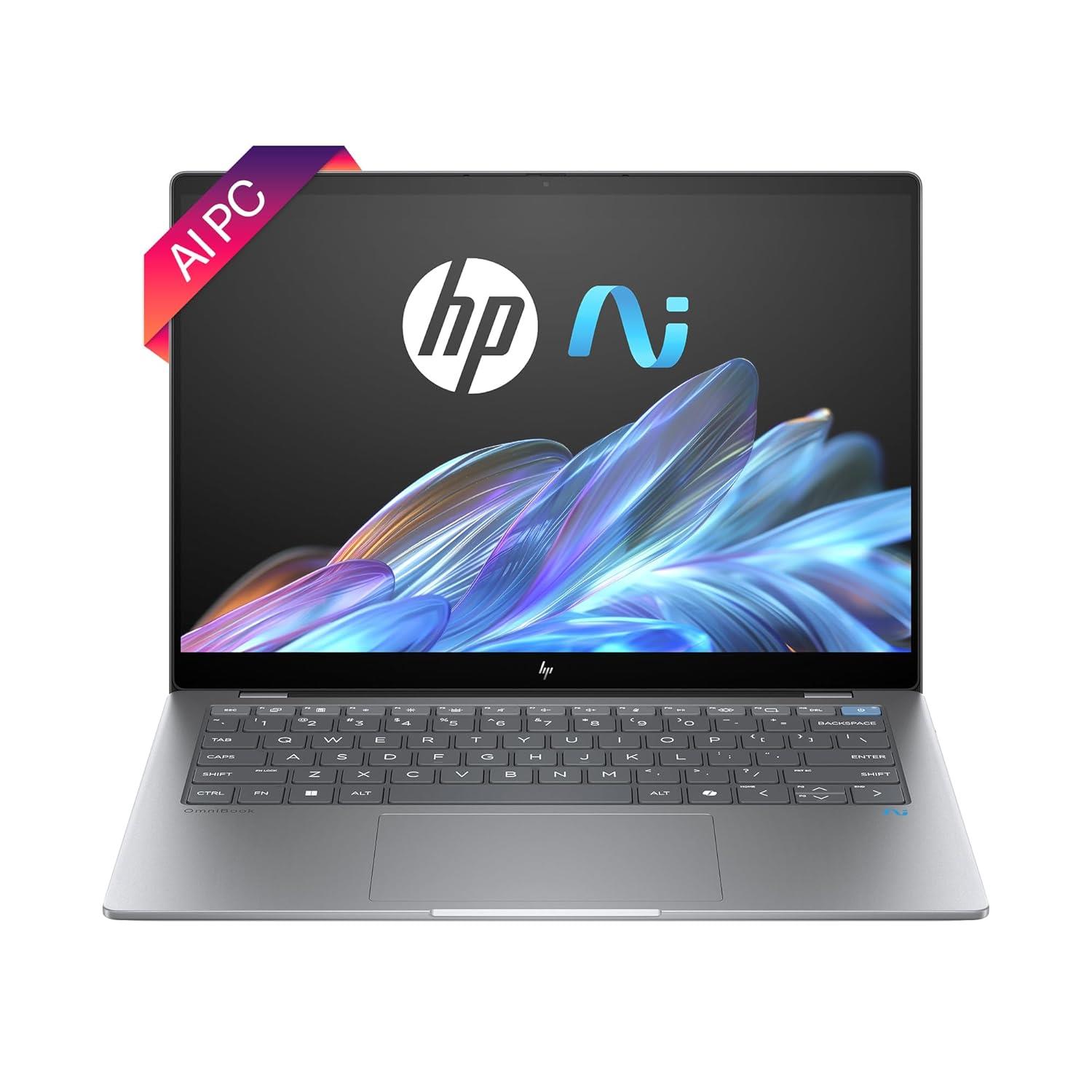 Omnibook X,HP Omnibook X Laptop 14-Fe0121qu,A99B8PA,Snapdragon® X Elite X1E-78-100 (Up To 3.4 Ghz, 12 Cores) Next Gen AI PC,16 GB,Lpddr5x-8448 MT/S (Onboard),1 TB SSD,Qualcomm,Adreno, GPU,Next Gen Windows, Copilot + Microsoft Home And Student Edition 2021,On Device AI Processing With 45 TOPS, Longest Battery Life With Upto 26 Hours*, 5 MP Auto Switch HDR Camera, Audio By Polystudio, Polycamera Pro App With AI Enhancements, Real Time Translations During Video Calls, Thin And Light (1.35Kg), Windows Studio Effect,And ,AI,Companion,14" Diagonal, 2.2K (2240 X 1400), Multitouch-Enabled, IPS, Edge-To-Edge Glass, Micro-Edge, Corning® Gorilla® Glass NBT™, Low Blue Light, 300,Nits, Low Power, 100% Srgb, Eyesafe Certified,Meteor Silver,Premium Care ,International Warranty In Select Countries , 1 Year Onsite Warranty