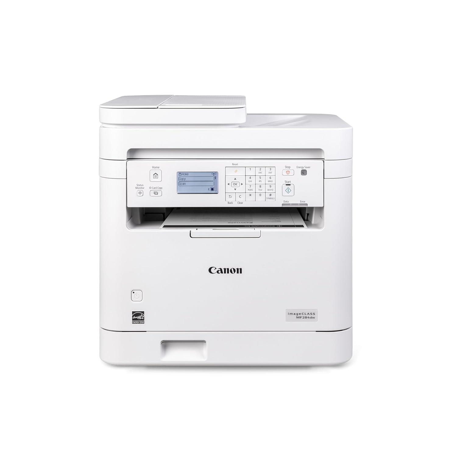 Canon Imageclass Mf284dw - Monochrome, Duplex, Wireless Laser Printer, Multifunction With Print, Copy, Scan, Auto Document Feeder, 1 Year Limited Warranty, 35 PPM, White