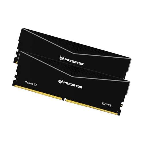 Predator Pallas II DDR5 32GB (2X16gb) Memory Featuring 6800Mhz Tested Speed, CL 30 Tested Latency, 1.35V Tested Voltage, PMIC And On-Die ECC To Provide You Extreme Performance