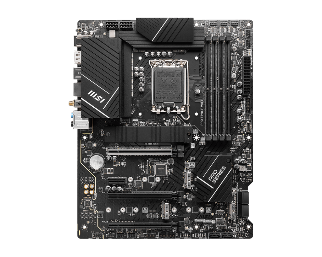 MSI PRO Z790-P Wifi Motherboard, ATX – Supports Intel 12Th & 13Th Gen Core Processors, LGA 1700-55A Drmos, DDR5 Memory Boost 7000+Mhz/OC, Pcie 5.0 & 4.0 X16, 4 X M.2 Gen4, Wi-Fi 6E, 2.5G LAN