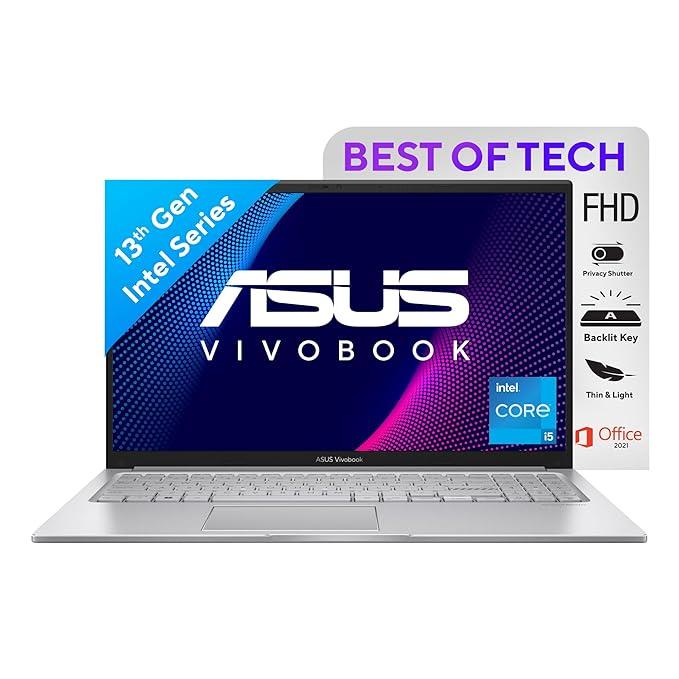 ASUS Vivobook 15, Light Weight Laptop, Intel Core I5-1335U (16GB/512GB/Intel Iris Xe Graphics/15.6" FHD/Windows 11 Home) X1504VA-NJ540WS