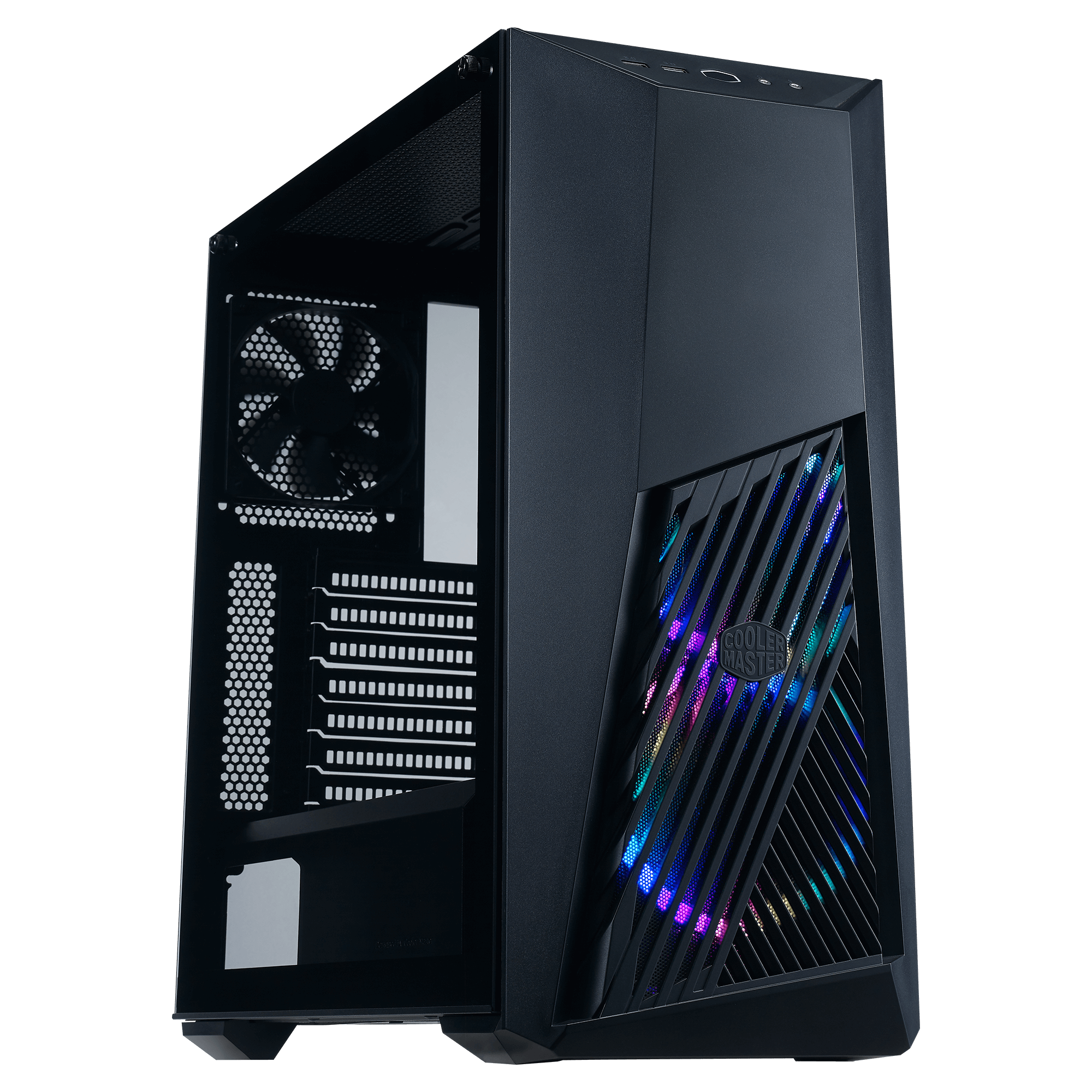 Cooler Master Masterbox K501L ARGB Mid-Tower Gaming Cabinet - Black