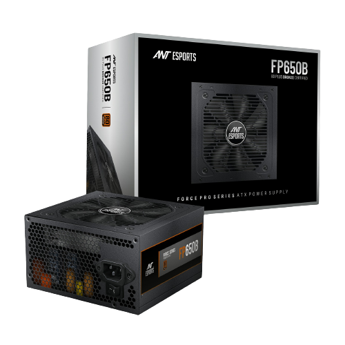 Ant Esports FP650B 80 Plus Bronze Certified Non Modular Gaming Power Supply/PSU With Active PFC, Flat Black Cables And Silent Fan