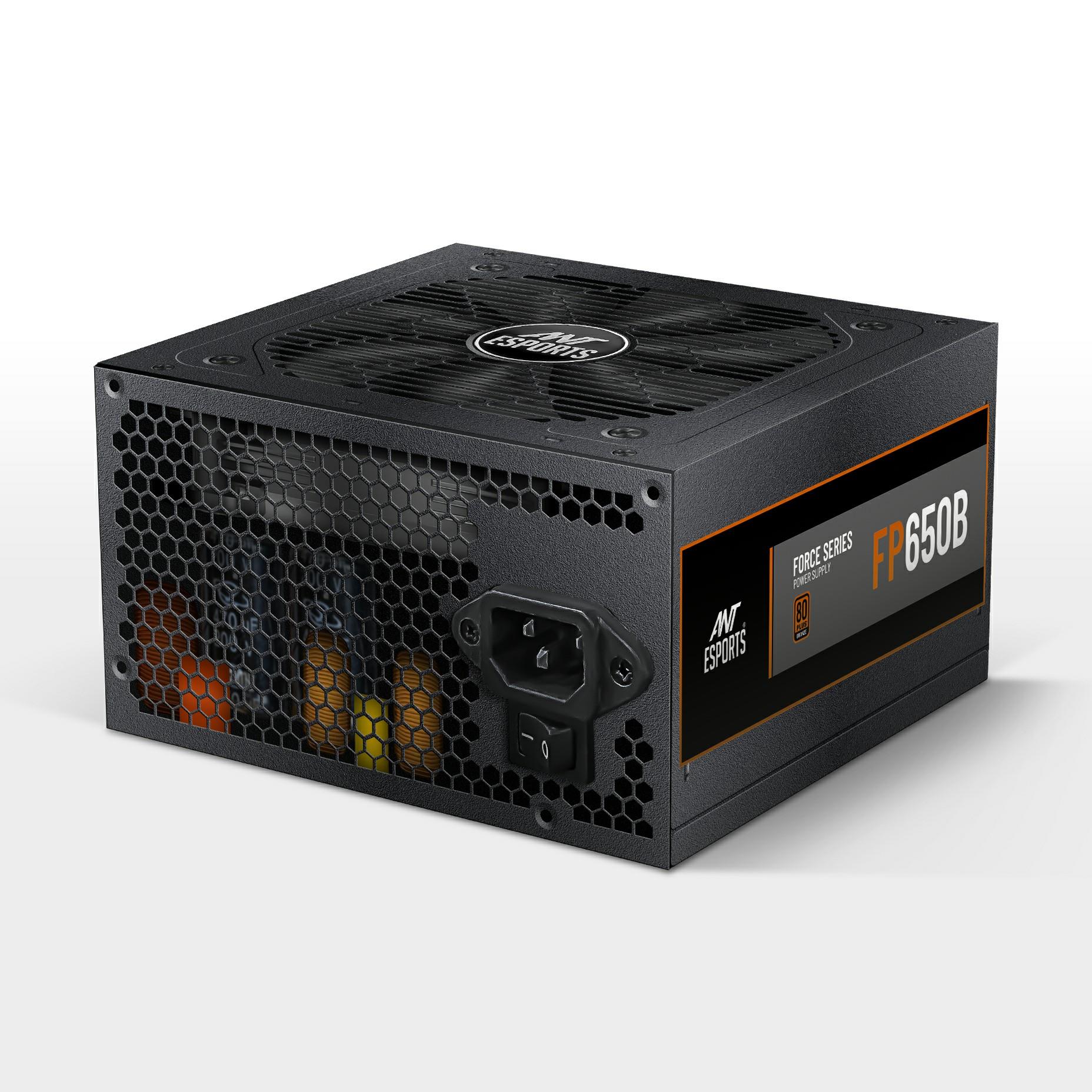 Ant Esports FP650B 80 Plus Bronze Certified Non Modular Gaming Power Supply/PSU With Active PFC, Flat Black Cables And Silent Fan