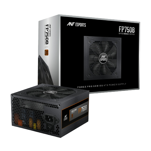 Ant Esports FP750B 80 Plus Bronze Certified Non Modular Gaming Power Supply/PSU With Active PFC, Flat Black Cables And Silent Fan